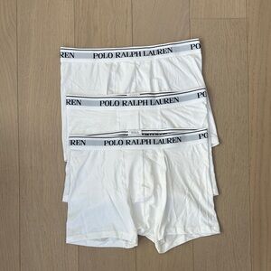 Polo Ralph Lauren White Boxer Briefs with Logo Waistband